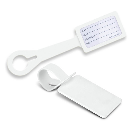 White Silicone Luggage Tags